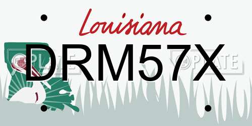 DRM57X Louisiana License Plate