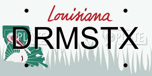 DRMSTX Louisiana License Plate