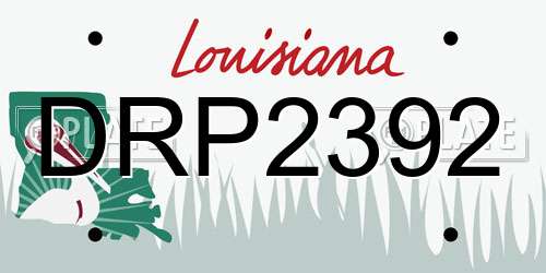 DRP2392 Louisiana License Plate