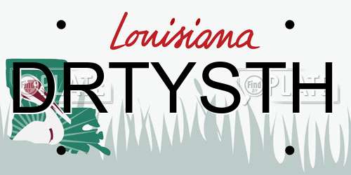 DRTYSTH Louisiana License Plate