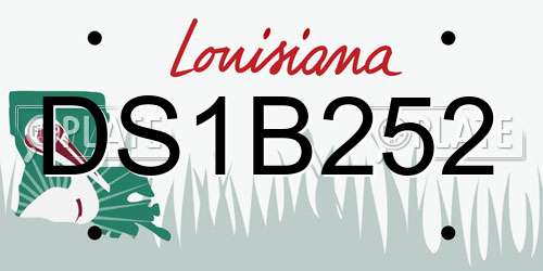 DS1B252 Louisiana License Plate