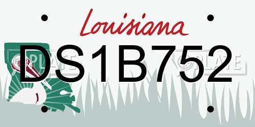 DS1B752 Louisiana License Plate