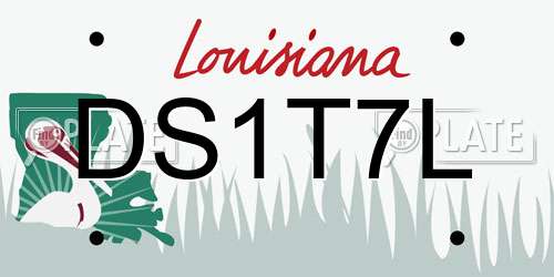 DS1T7L Louisiana License Plate