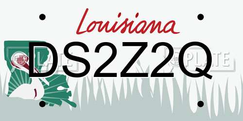 DS2Z2Q Louisiana License Plate