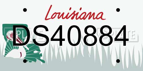DS40884 Louisiana License Plate