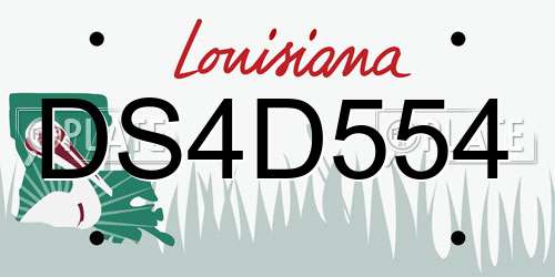 DS4D554 Louisiana License Plate