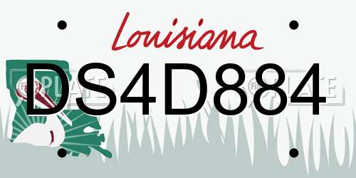 DS4D884 Louisiana License Plate