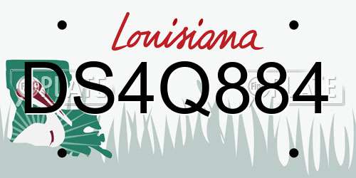 DS4Q884 Louisiana License Plate