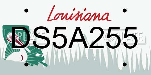 DS5A255 Louisiana License Plate