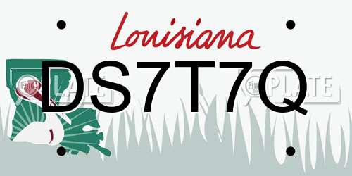 DS7T7Q Louisiana License Plate