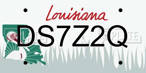 DS7Z2Q Louisiana License Plate