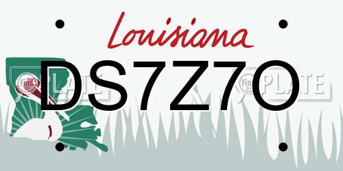 DS7Z7O Louisiana License Plate