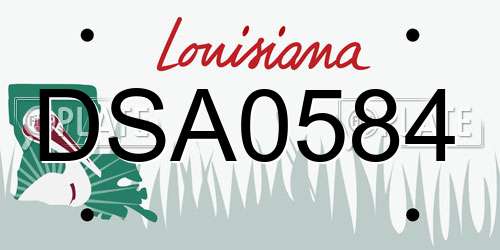 DSA0584 Louisiana License Plate