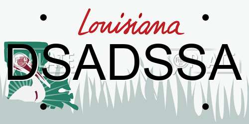DSADSSA Louisiana License Plate