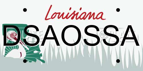 DSAOSSA Louisiana License Plate