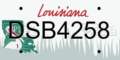 DSB4258 Louisiana License Plate