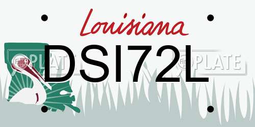 DSI72L Louisiana License Plate