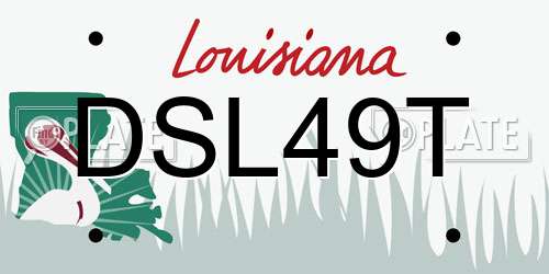 DSL49T Louisiana License Plate