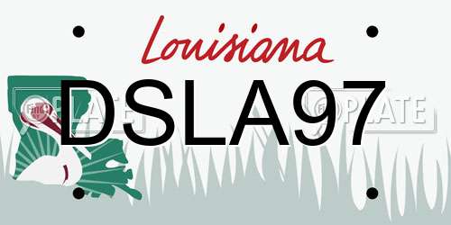 DSLA97 Louisiana License Plate