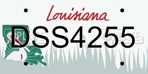 DSS4255 Louisiana License Plate