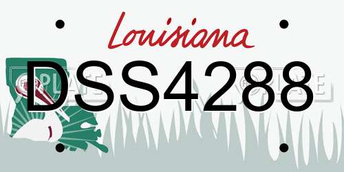 DSS4288 Louisiana License Plate