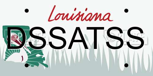 DSSATSS Louisiana License Plate