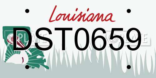 DST0659 Louisiana License Plate