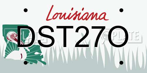 DST27O Louisiana License Plate