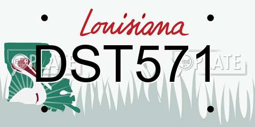 DST571 Louisiana License Plate