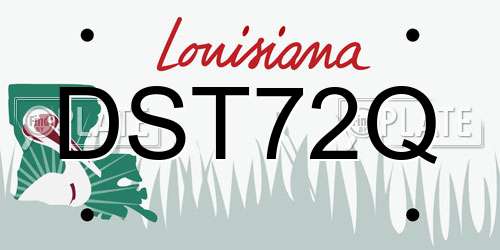 DST72Q Louisiana License Plate
