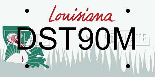 DST90M Louisiana License Plate