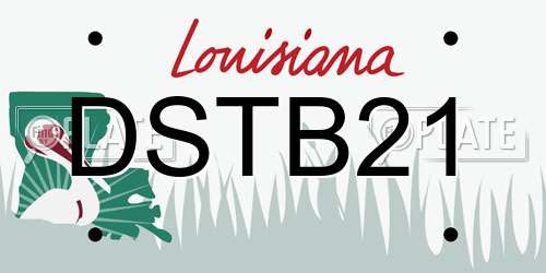 DSTB21 Louisiana License Plate