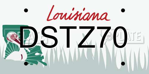 DSTZ70 Louisiana License Plate