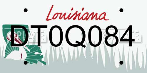 DT0Q084 Louisiana License Plate