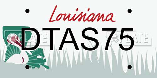 DTAS75 Louisiana License Plate