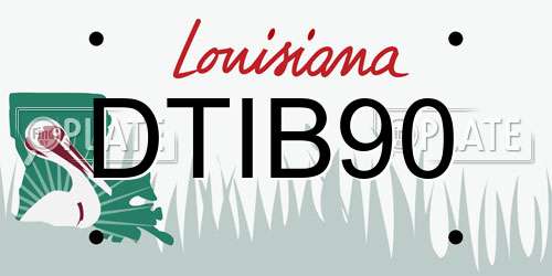 DTIB90 Louisiana License Plate