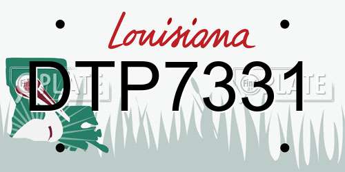 DTP7331 Louisiana License Plate