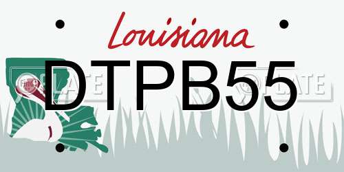DTPB55 Louisiana License Plate