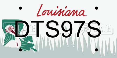 DTS97S Louisiana License Plate
