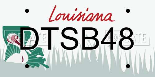 DTSB48 Louisiana License Plate