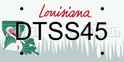 DTSS45 Louisiana License Plate