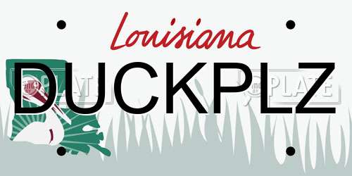 DUCKPLZ Louisiana License Plate