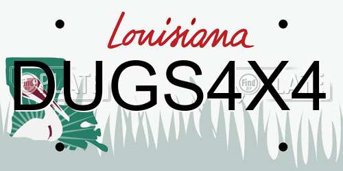 DUGS4X4 Louisiana License Plate