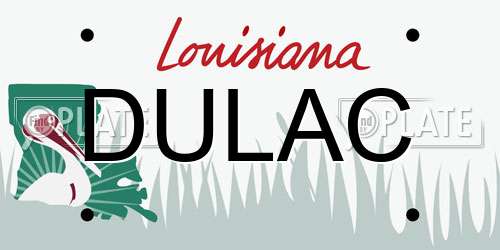 DULAC Louisiana License Plate