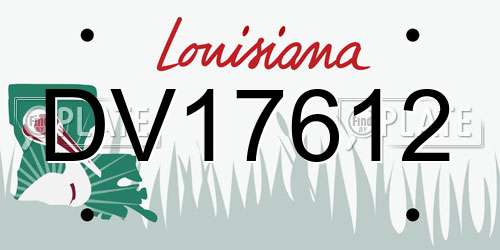 DV17612 Louisiana License Plate
