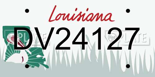 DV24127 Louisiana License Plate