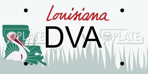 DVA Louisiana License Plate