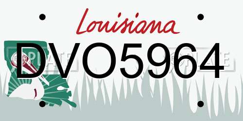 DVO5964 Louisiana License Plate