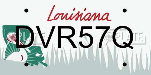 DVR57Q Louisiana License Plate