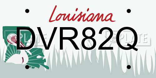 DVR82Q Louisiana License Plate